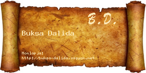 Buksa Dalida névjegykártya